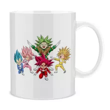 Son Goku Mug “Son Goku, Vegeta, Broly, Black Goku, Trunks X Power Rangers” – Dragon Ball Super parody