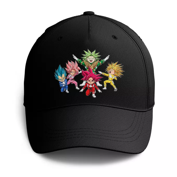 Casquettes Parodie Dragon Ball Super Full Power Rangers de l'Espace ! - Sangoku, Végéta, Broly, Black Goku, Trunks X Power Rangers