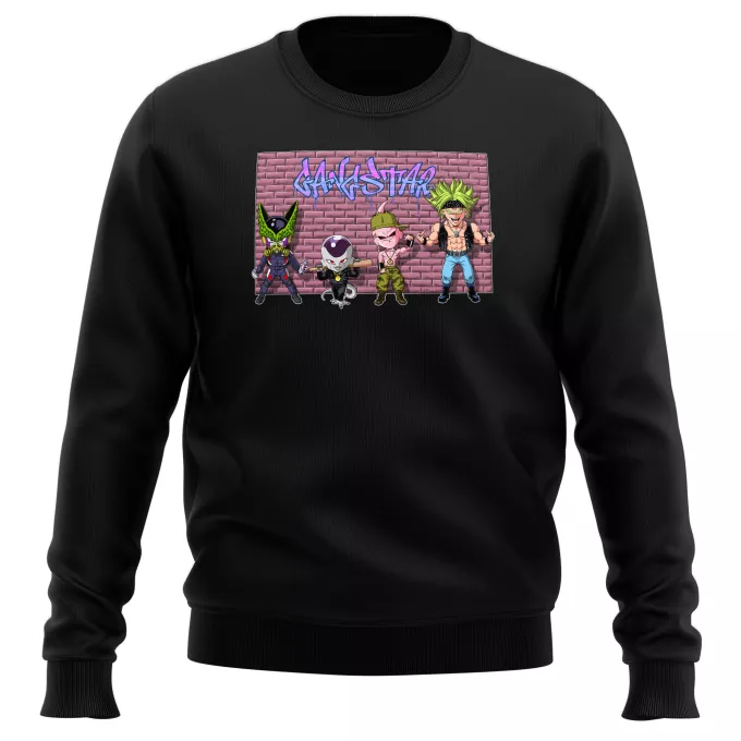 Pullovers Parody of Dragon Ball Z - DBZ Broly, Majin Buu, Cell and Frieza