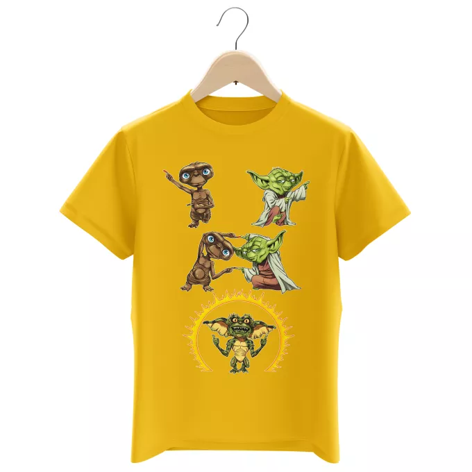 Magliette per bambini e ragazzi Paoridia Star Wars Yoda, E.T. e Spike il Gremlin