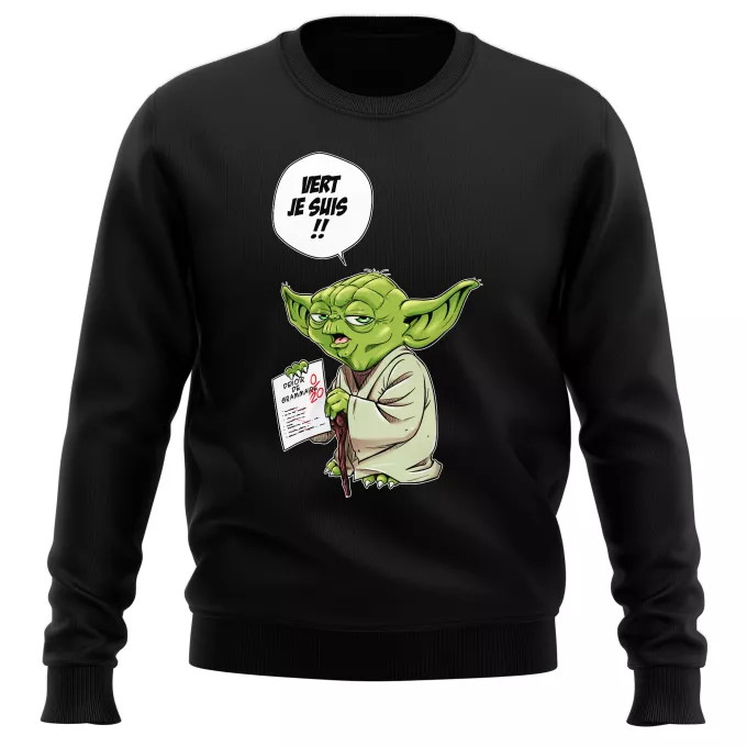 Pulls Parodie Star Wars Vert, je suis !! - Yoda