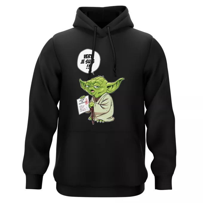 Sweat-shirts à Capuche Parodie Star Wars Vert, je suis !! - Yoda