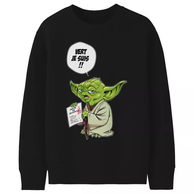 Pulls Enfants Parodie Star Wars Vert, je suis !! - Yoda