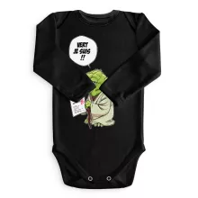Body bébé manches longues Yoda « Vert, je suis !! » – Parodie Star Wars