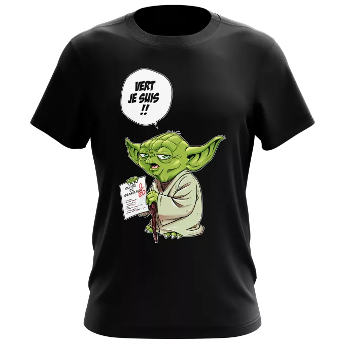 T-shirts Hommes Parodie Star Wars Vert, je suis !! - Yoda