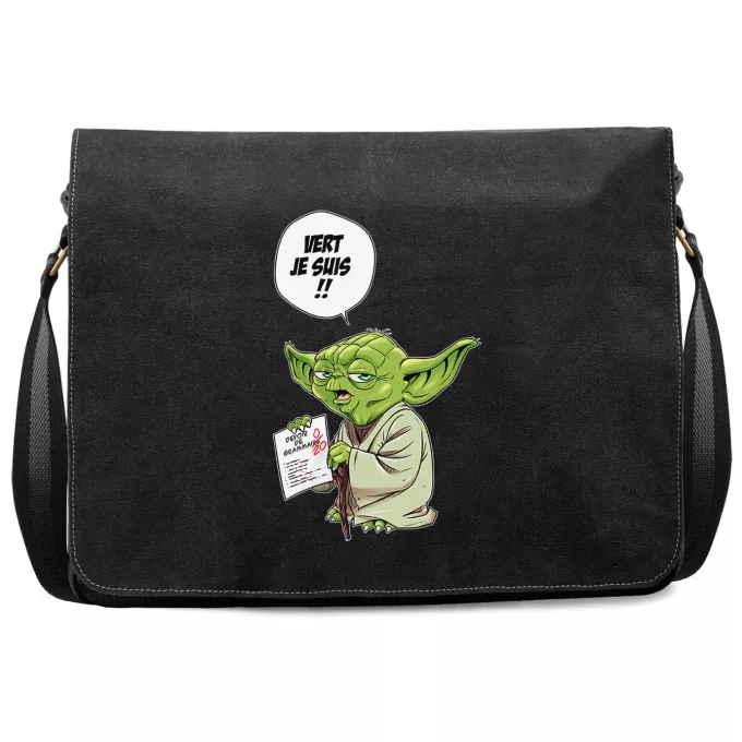 Sac à Bandoulière Premium Parodie Star Wars Vert, je suis !! - Yoda
