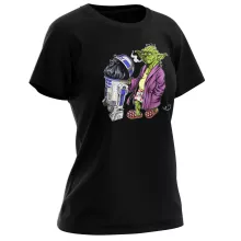 Maglietta da Donna R2-D2 “R2-D2 e Yoda” – Parodia dei Star Wars