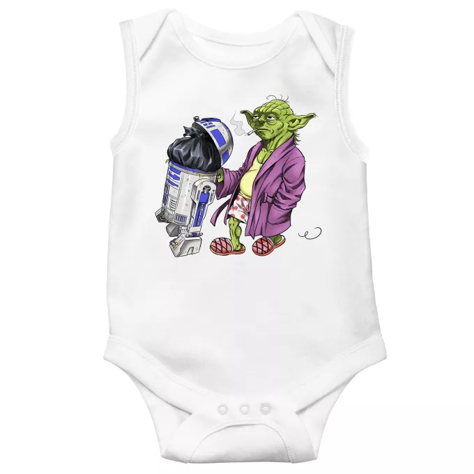 Body bimbo senza maniche Paoridia Star Wars R2-D2 e Yoda