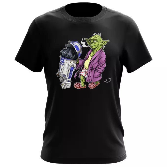 Magliette da Uomini Paoridia Star Wars R2-D2 e Yoda
