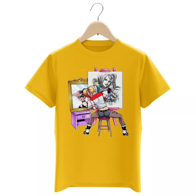 Magliette per bambini e ragazzi Paoridia Batman Harley Quinn