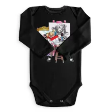 Harley Quinn Long sleeve Baby Bodysuit – Batman;Dark Night parody