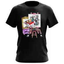 T-shirt Harley Quinn « Psycho Autoportrait... » – Parodie Batman