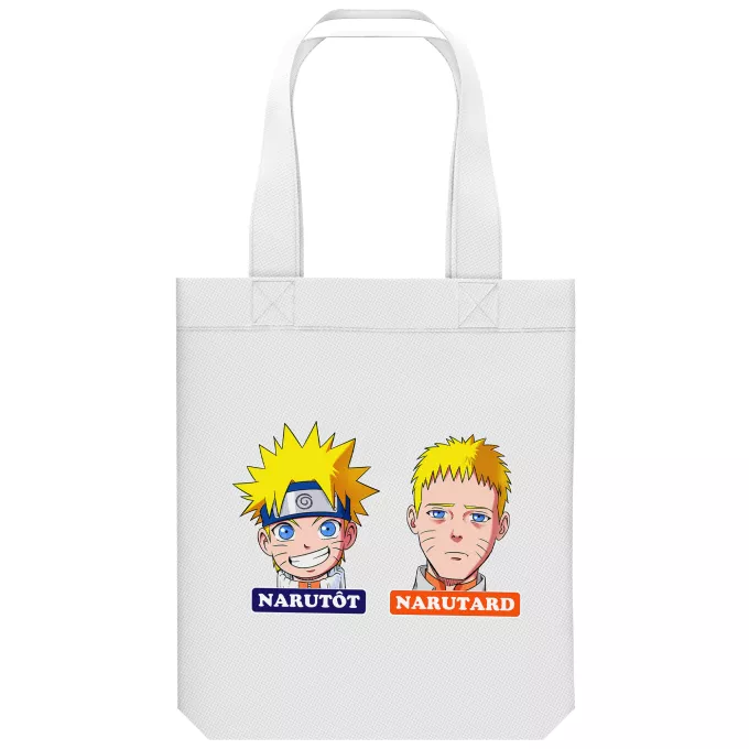Sac Tote Bag en coton Bio Parodie Naruto Narutôt... Narutard !