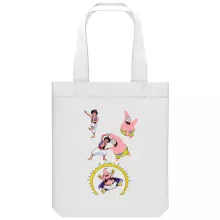 Majin Boo totebag “Majin Boo, Patrick Star und Aladdin” – Parodie auf Dragon Ball Super
