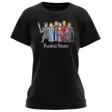 T-shirt Femme Eddard « The Stark Family (Avec Robert Downey Jr dans le rôle de Tony) » – Parodie Game of Thrones