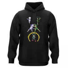 My Hero Academia parodi Svart Tröja med huva - Gon, Killua och Deku (Izuku Midoriya) (Högklassig Tröja med huva - Tryckt i Frankrike - Ref : 1114)