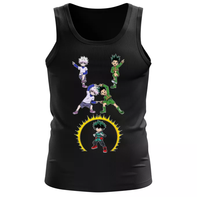 Linnen för män Parodi My Hero Academia Gon, Killua och Deku (Izuku Midoriya)