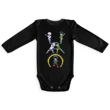 My Hero Academia parodi Svart Body baby långa ärmar - Gon, Killua och Deku (Izuku Midoriya) (Högklassig Body Baby - Tryckt i Frankrike - Ref : 1114)