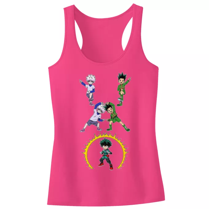 Linnen för Flickor barnens Parodi My Hero Academia Gon, Killua och Deku (Izuku Midoriya)