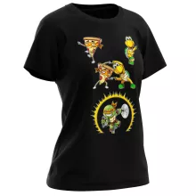 T-shirt Femme Michelangelo « Fusion Ninja ! » – Parodie Super Mario