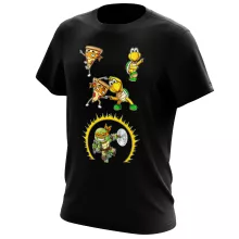 Maglietta Michelangelo “Michelangelo, Koopa Troopa e una Pizza” – Parodia dei Super Mario