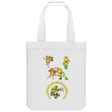totebag Michelangelo “Michelangelo, Koopa Troopa e una Pizza” – Parodia dei Super Mario