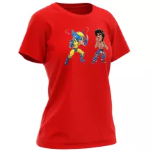 Women T-shirt “Wolverine Vs Bruce-Lee” – Wolverine parody