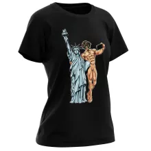 Camiseta Mujer Eren Jaeger “Eren Jaeger e la estatua de la Libertad” – Parodia de Shingeki no Kyojin
