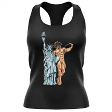 Camiseta Mujer sin mangas Eren Jaeger “Eren Jaeger e la estatua de la Libertad” – Parodia de Shingeki no Kyojin