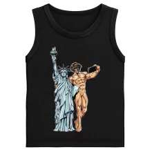 Eren Yeager Boys Kids Tank Tops “Eren Yeager and Statue of Liberty” – Attack on Titan parody