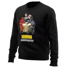 Pull Iron Man « Barman, le super Héros du quotidien ! » – Parodie Batman