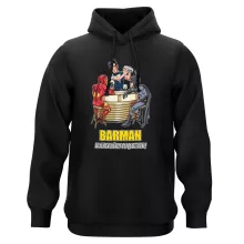 Sweat à capuche Iron Man « Barman, le super Héros du quotidien ! » – Parodie Batman