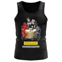 Débardeur Iron Man « Barman, le super Héros du quotidien ! » – Parodie Batman