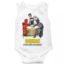 Body bébé Iron Man « Barman, le super Héros du quotidien ! » – Parodie Batman