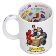 Mug Iron Man « Barman, le super Héros du quotidien ! » – Parodie Batman