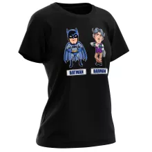 T-shirt Femme « Les 2 Super-Héros de la Nuit !! » – Parodie Batman