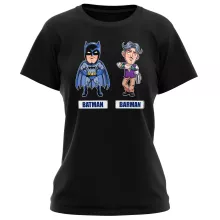 T-shirt Femme « Les 2 Super-Héros de la Nuit !! » – Parodie Batman