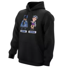 Sweat à capuche « Les 2 Super-Héros de la Nuit !! » – Parodie Batman