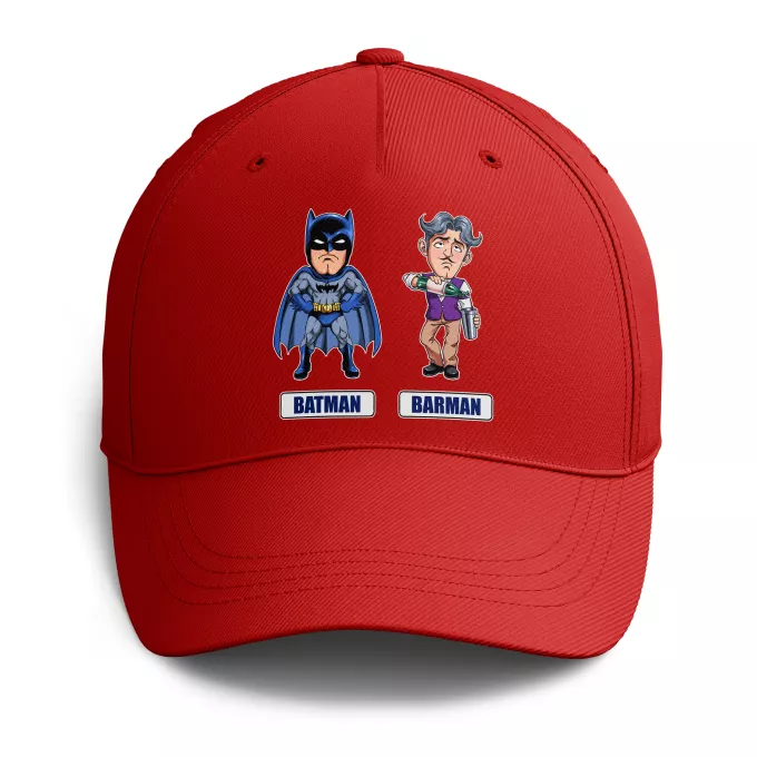 Casquettes Parodie Batman Les 2 Super-Héros de la Nuit !! - Barman