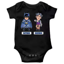 Body bébé « Les 2 Super-Héros de la Nuit !! » – Parodie Batman