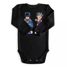 Body bébé manches longues « Les 2 Super-Héros de la Nuit !! » – Parodie Batman