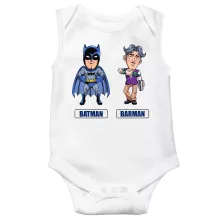 Body bébé « Les 2 Super-Héros de la Nuit !! » – Parodie Batman