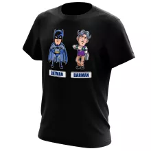 T-shirt « Les 2 Super-Héros de la Nuit !! » – Parodie Batman