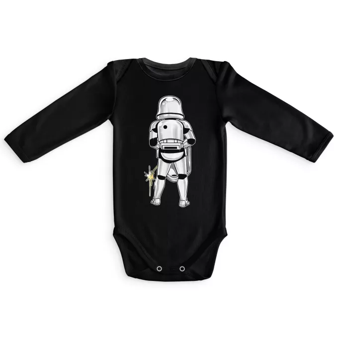 Long sleeve Baby Bodysuits Parody of Star Wars Imperial Stormtrooper