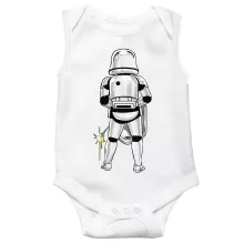 Imperial Stormtrooper ärmelloser Baby Strampler – Parodie auf Star Wars