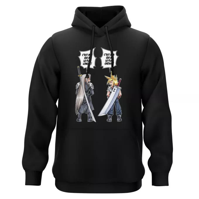 Sweat-shirts à Capuche Parodie Final Fantasy VII - FFVII Final Fantazizi Remake ! - Clad Strife Vs Sephiroth