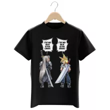 T-shirt Enfant Clad Strife Vs Sephiroth « Final Fantazizi Remake ! » – Parodie Final Fantasy VII