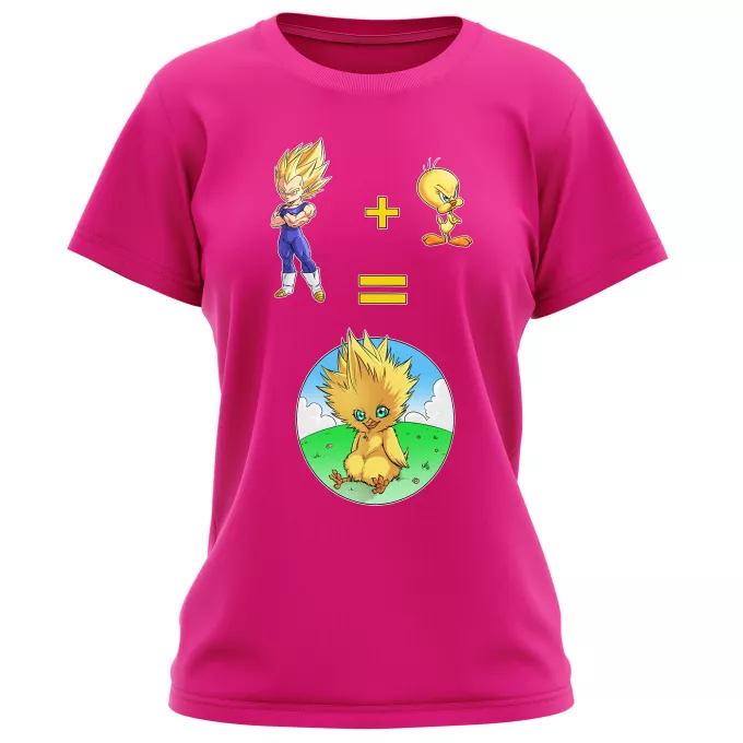 Magliette per Donne Paoridia Dragon Ball Z - DBZ Baby Chocobo, Vegeta e Titti