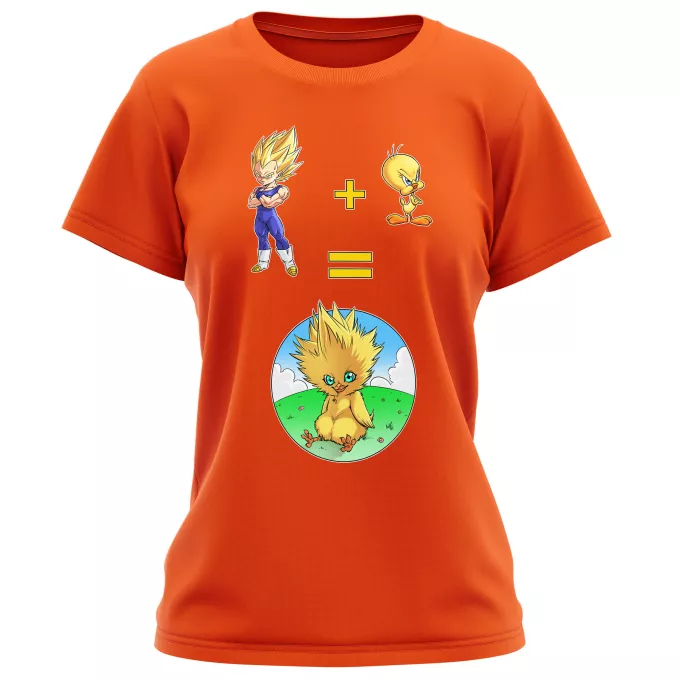 Magliette per Donne Paoridia Dragon Ball Z - DBZ Baby Chocobo, Vegeta e Titti