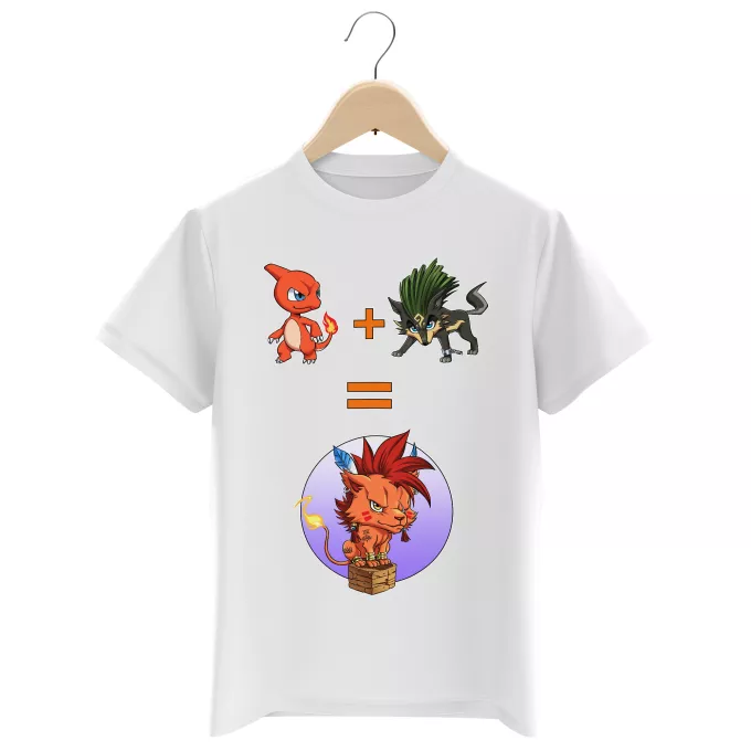 Jungen Kinder T-Shirts Parodie auf Pokémon Red XIII, Wolf Link und Glutexo